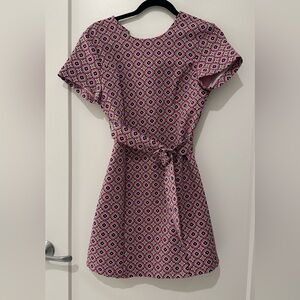 Zara Geometric Backless Mini Dress